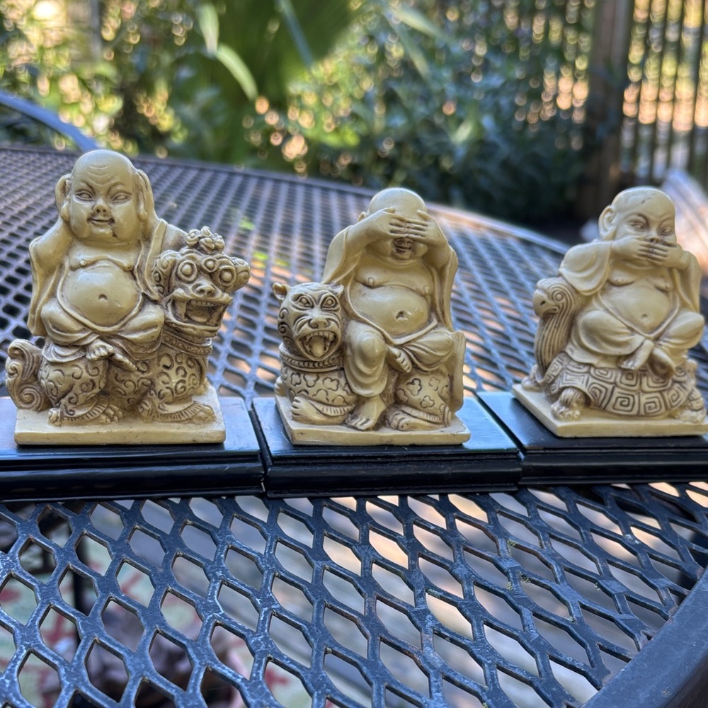 Hear, see, speak no evil Buddha figurines